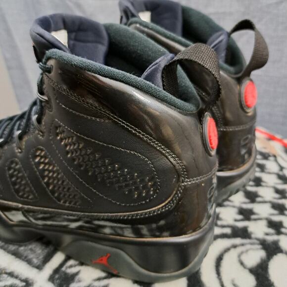 %Size 13 Nike Air Jordan 9 Retro Bred Men 302370-014 Black Red AJ15 main image 13